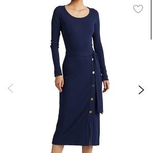 Ralph Lauren midi wrap dress NWT